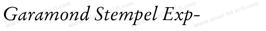 Garamond Stempel Exp字体转换